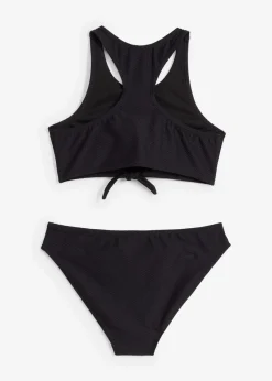 bonprix Jungen|Mädchen|Bikini in strukturiertem Material (2-tlg.Set) schwarz