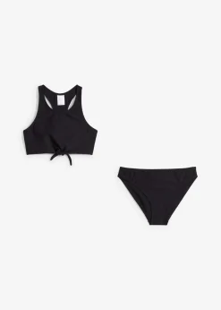 bonprix Jungen|Mädchen|Bikini in strukturiertem Material (2-tlg.Set) schwarz