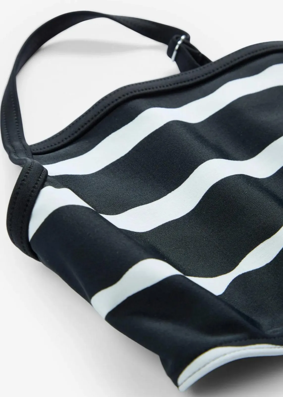 bonprix Jungen|Mädchen|Bikini (2-tlg.Set) schwarz/weiß geringelt