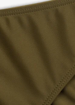 bonprix Nachhaltigere Materialien|Mix & Match|Bikinihose mit hohem Beinausschnitt dunkeloliv