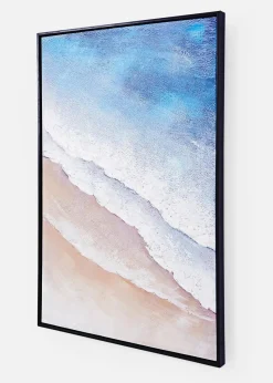 bonprix Wanddekoration|Bild mit Struktur blau/sand