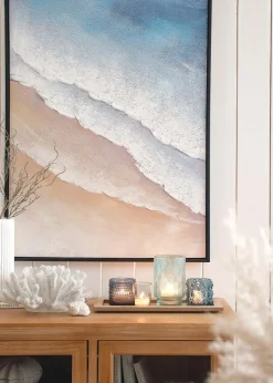 bonprix Wanddekoration|Bild mit Struktur blau/sand