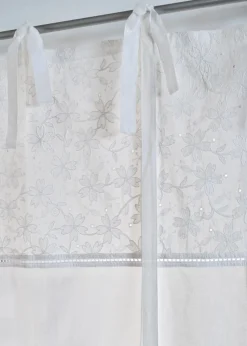 bonprix Raffrollos|Bindegardine mit Stickerei weiß