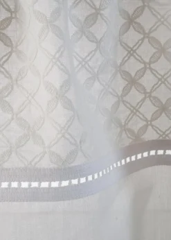 bonprix Scheibengardinen|Bio Baumwoll Scheibengardine mit Stickerei weiß/beige