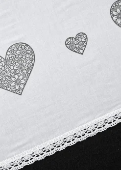 Bio Baumwoll Scheibengardine mit Herz Druck|bonprix New