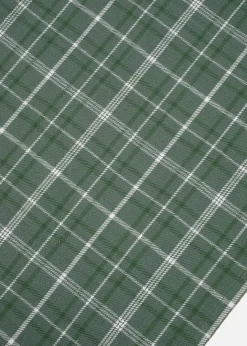 bonprix Geschirr & Servieren|Tischdecken|Bio Baumwoll Tischläufer mit Karomuster moosgrün/weiß