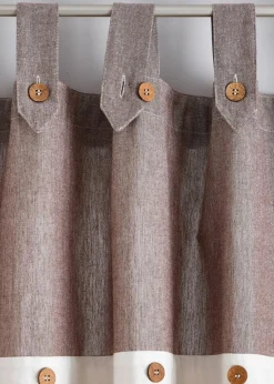 Bio Baumwoll Vorhang mit Knöpfen (1er Pack)|bonprix Online