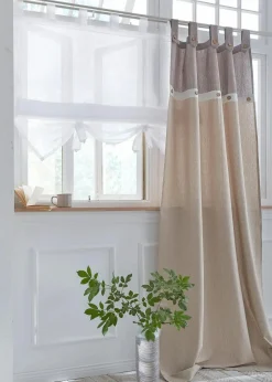 Bio Baumwoll Vorhang mit Knöpfen (1er Pack)|bonprix Online