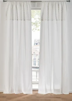 Bio Baumwoll Vorhang mit Stickerei (1er Pack)|bonprix Best