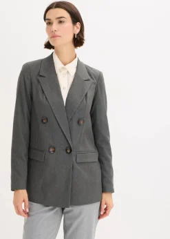 bonprix Bekleidung·Basics|Blazer|Blazer grau meliert