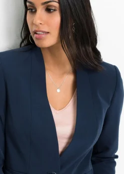 bonprix Blazer|Kurzgrößen|Blazer dunkelblau