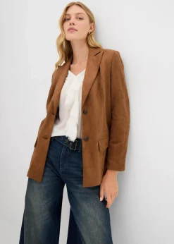 bonprix Blazer|Blazer gewürzbraun
