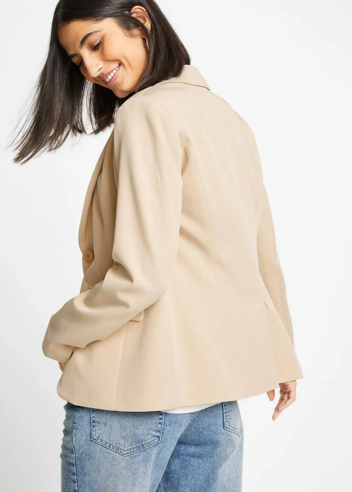 bonprix Bekleidung·Basics|Blazer|Blazer hellsand