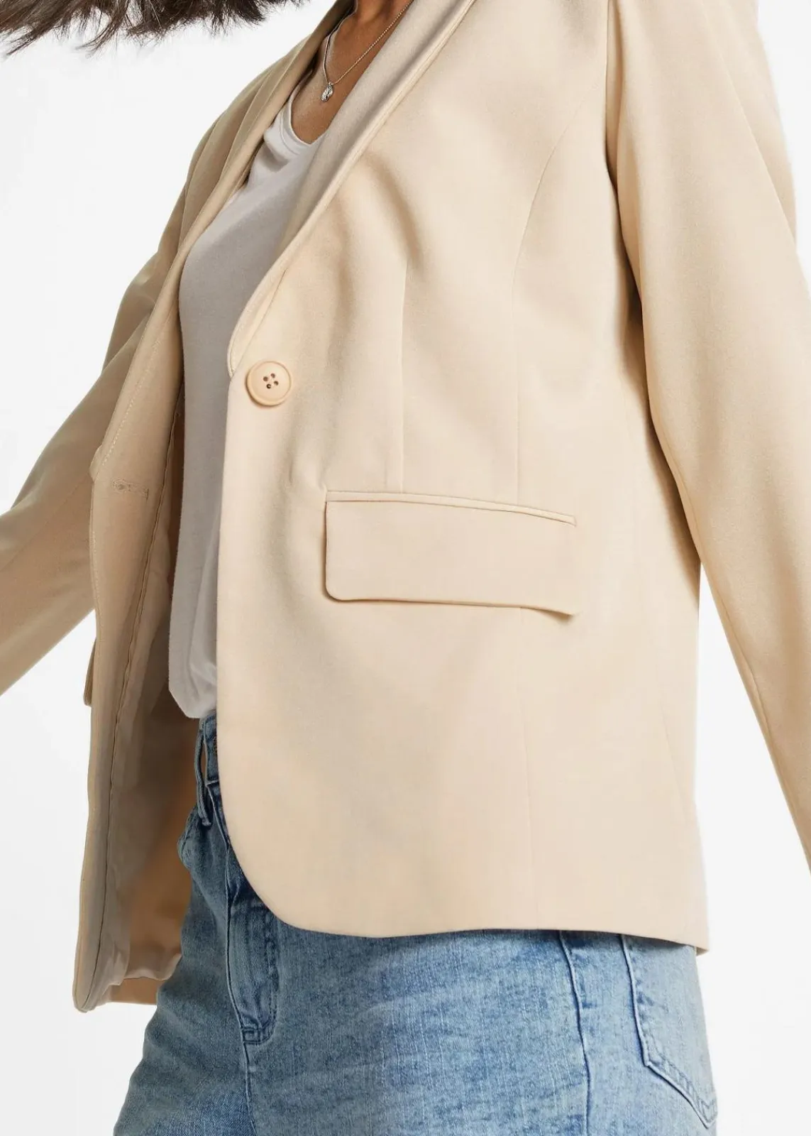 bonprix Bekleidung·Basics|Blazer|Blazer hellsand