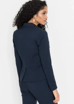 bonprix Blazer|Kurzgrößen|Blazer dunkelblau