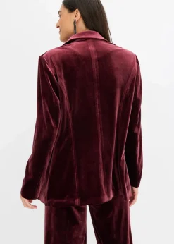 bonprix Blazer|Zweiteiler & Sets|Blazer aus softem Samt ahornrot