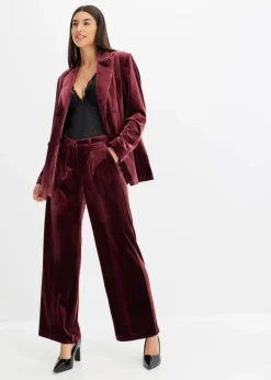 bonprix Blazer|Zweiteiler & Sets|Blazer aus softem Samt ahornrot