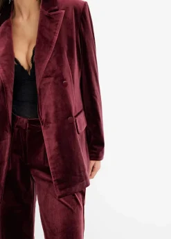 bonprix Blazer|Zweiteiler & Sets|Blazer aus softem Samt ahornrot