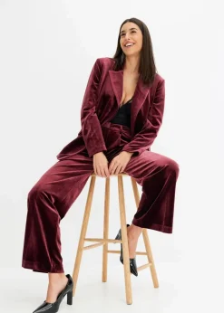bonprix Blazer|Zweiteiler & Sets|Blazer aus softem Samt ahornrot