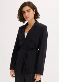 bonprix Blazer|Bekleidung·Basics|Blazer aus Viskose-Mix schwarz