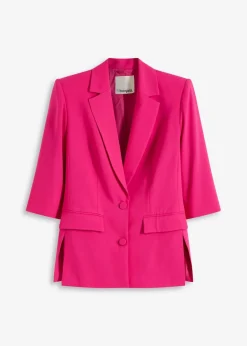 bonprix Blazer|Blazer mit modisch betonten Schultern pinklady