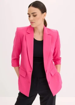 bonprix Blazer|Blazer mit modisch betonten Schultern pinklady