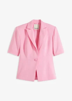 bonprix Blazer|Blazer mit Sandhourglass-Passform rosa