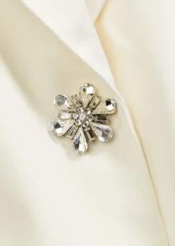 bonprix Blazer|Blazer mit Schmuckknöpfen wollweiß