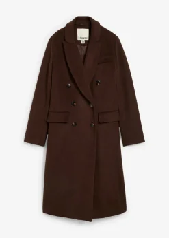 bonprix Bekleidung·Hosen|Premium|Blazermantel aus weichem Woll-Mix dunkelbraun