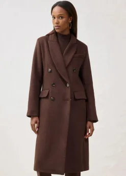 bonprix Bekleidung·Hosen|Premium|Blazermantel aus weichem Woll-Mix dunkelbraun