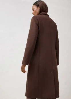 bonprix Bekleidung·Hosen|Premium|Blazermantel aus weichem Woll-Mix dunkelbraun