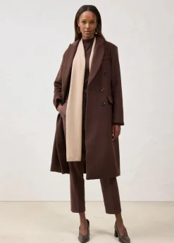 bonprix Bekleidung·Hosen|Premium|Blazermantel aus weichem Woll-Mix dunkelbraun