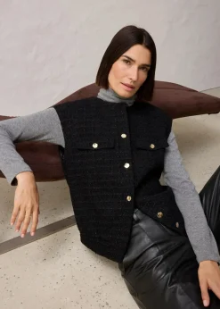 Blazerweste mit Wollanteil|bonprix