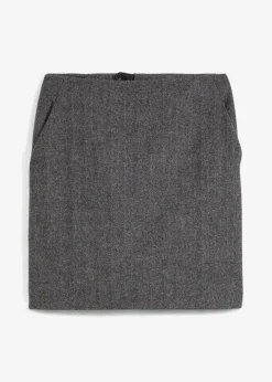 bonprix Bekleidung·Sportbekleidung|Nachhaltigere Materialien|Bleistiftrock mittelgrau meliert