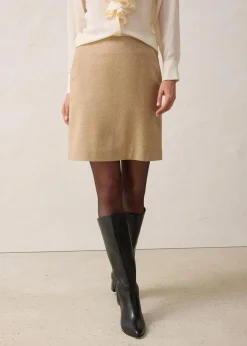 bonprix Bekleidung·Sportbekleidung|Nachhaltigere Materialien|Bleistiftrock naturbeige meliert