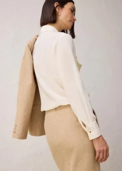 bonprix Bekleidung·Sportbekleidung|Nachhaltigere Materialien|Bleistiftrock naturbeige meliert