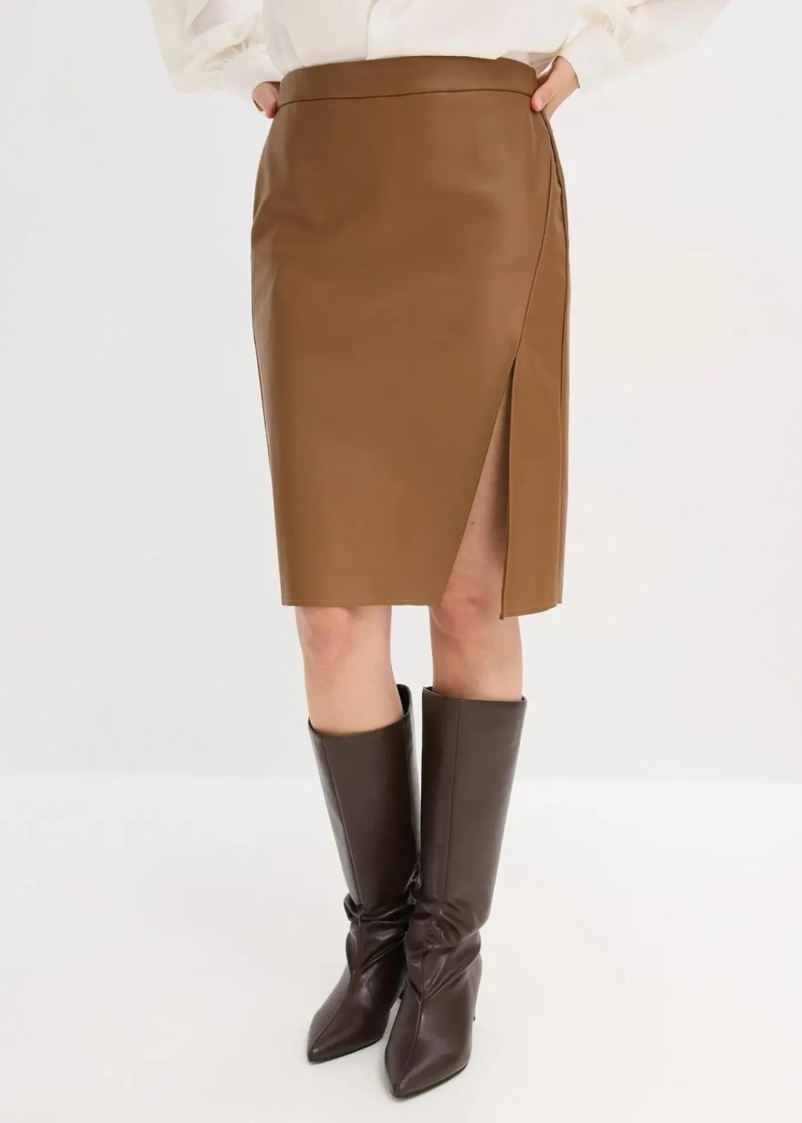 Bleistiftrock aus Lederimitat|bonprix Sale