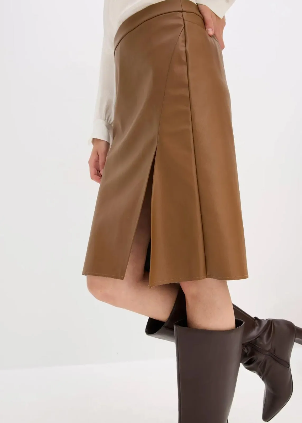 Bleistiftrock aus Lederimitat|bonprix Sale