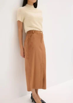 Bleistiftrock aus Velourslederimitat|bonprix Best