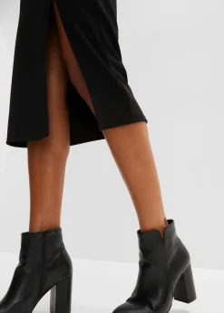 bonprix Röcke|Bleistiftrock mit Knopfleiste schwarz