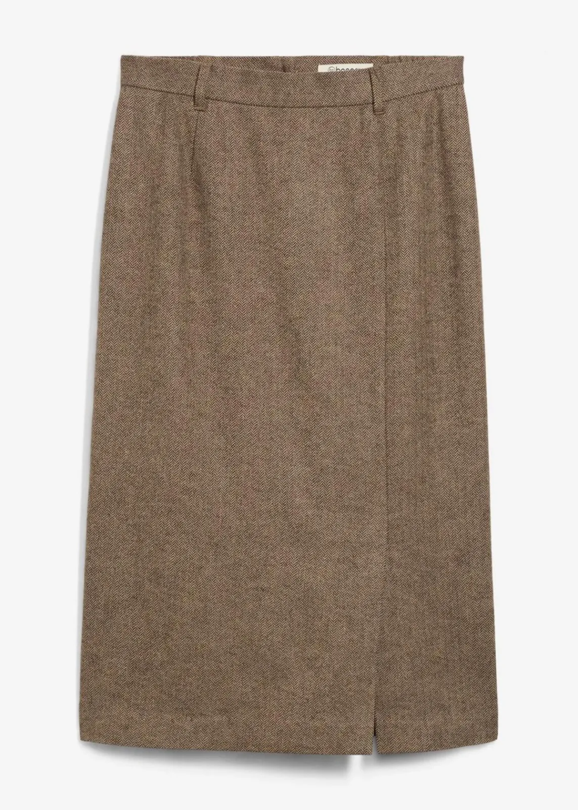 bonprix Bekleidung·Sportbekleidung|Premium|Bleistiftrock mit weichem Wollanteil dunkelbraun meliert