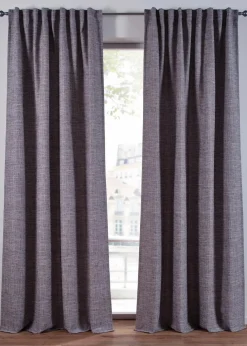 bonprix Vorhänge|Blickdichter Vorhang mit melierter Struktur (1er Pack) grau