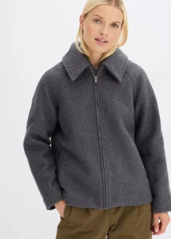 Blouson aus softem Bouclé|bonprix Clearance