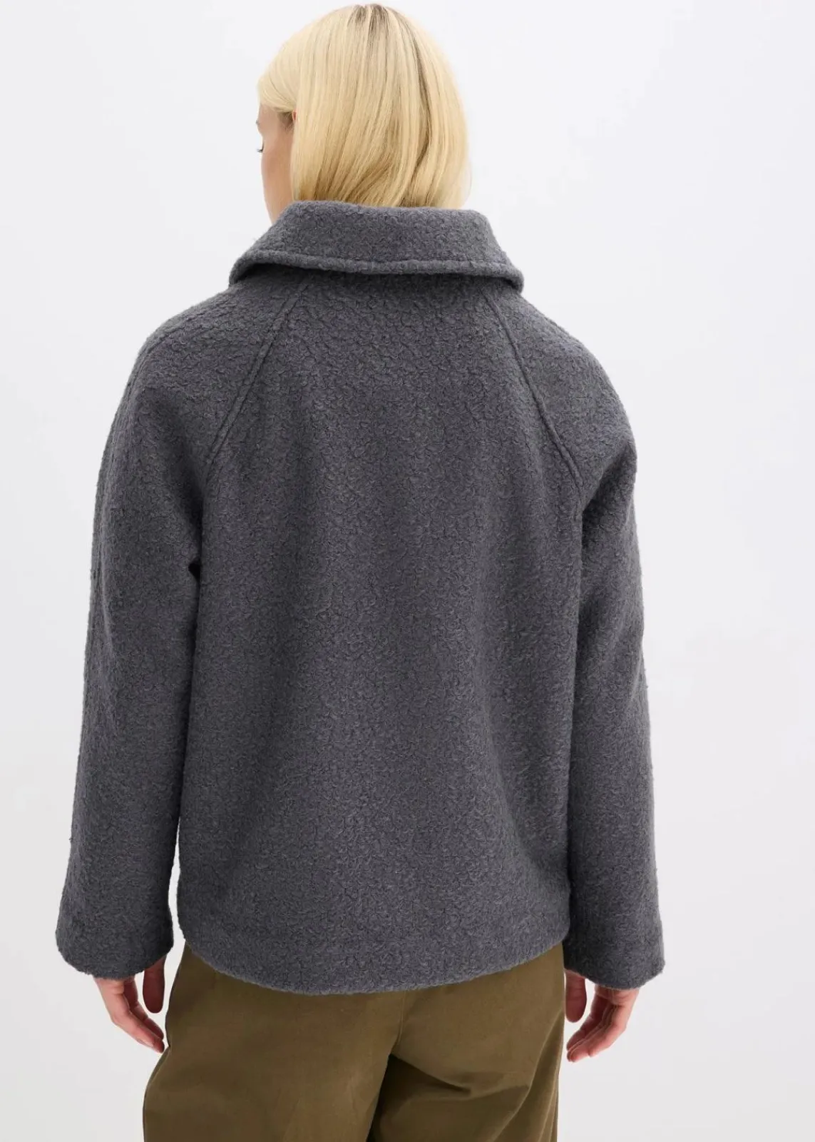 Blouson aus softem Bouclé|bonprix Clearance