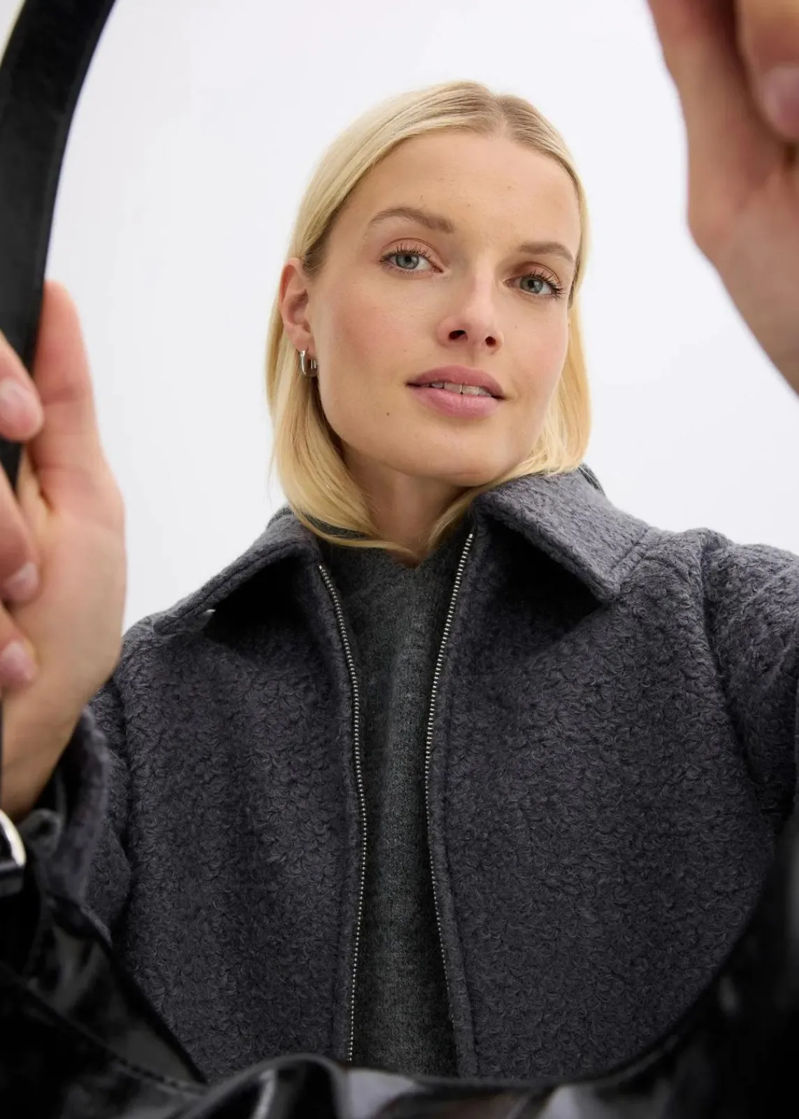 Blouson aus softem Bouclé|bonprix Clearance