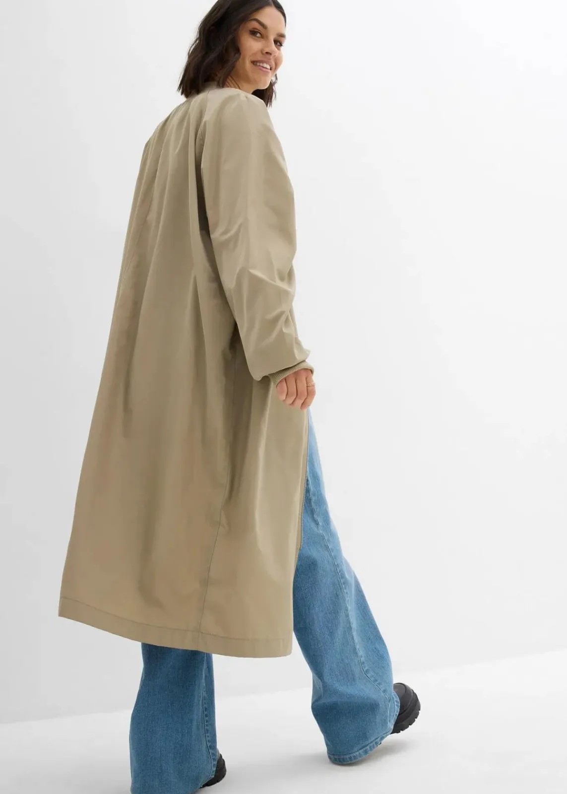 Blouson-Mantel mit Strickkragen|bonprix Sale