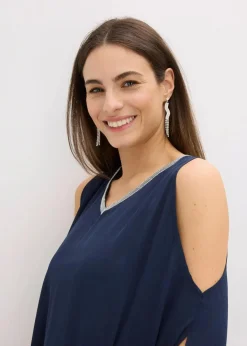 bonprix Festliche Mode|Blusen & Tuniken|Bluse dunkelblau