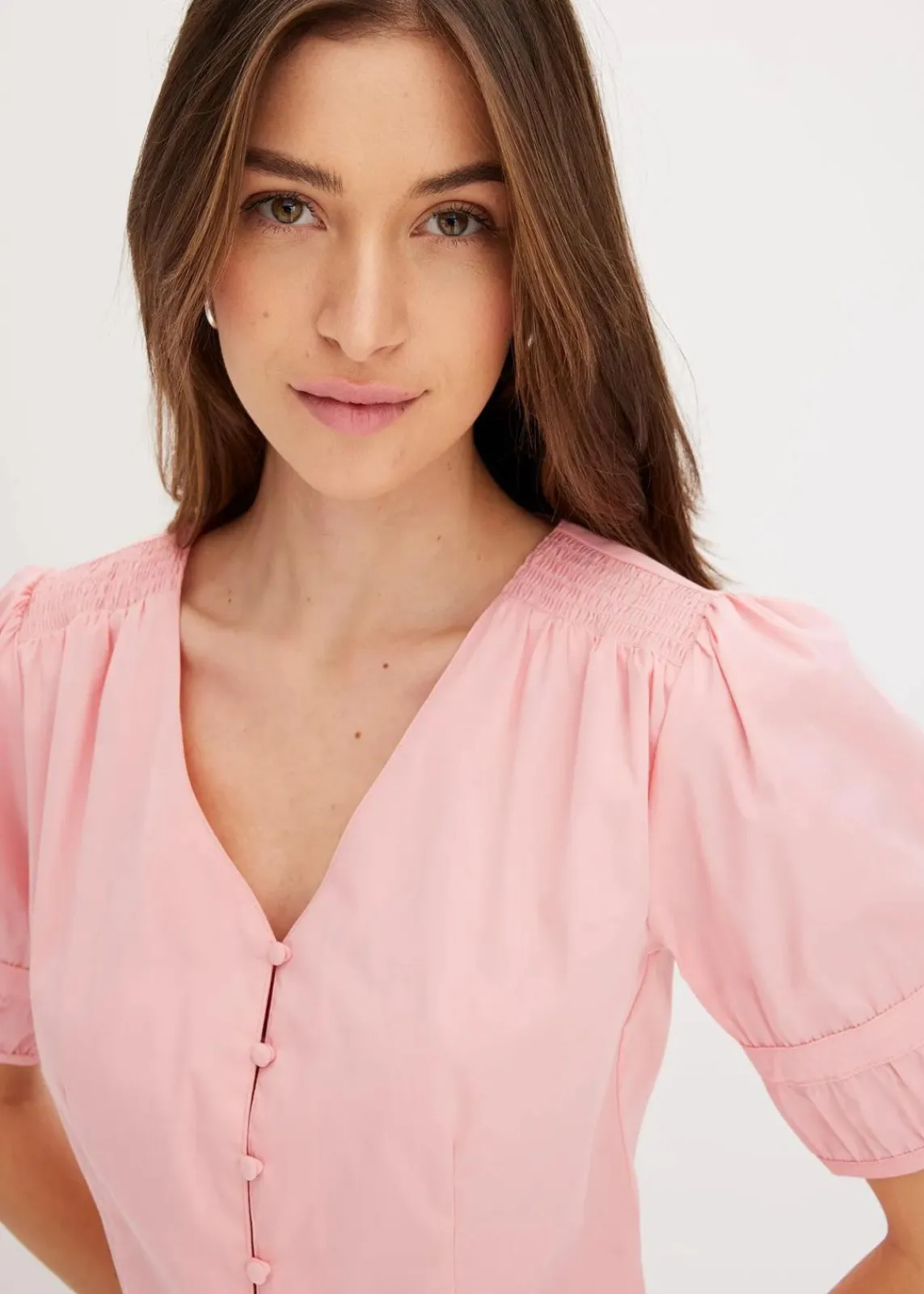 bonprix Bekleidung·Jacken & Mäntel|Blusen & Tuniken|Bluse aus Baumwoll-Mix softrosa