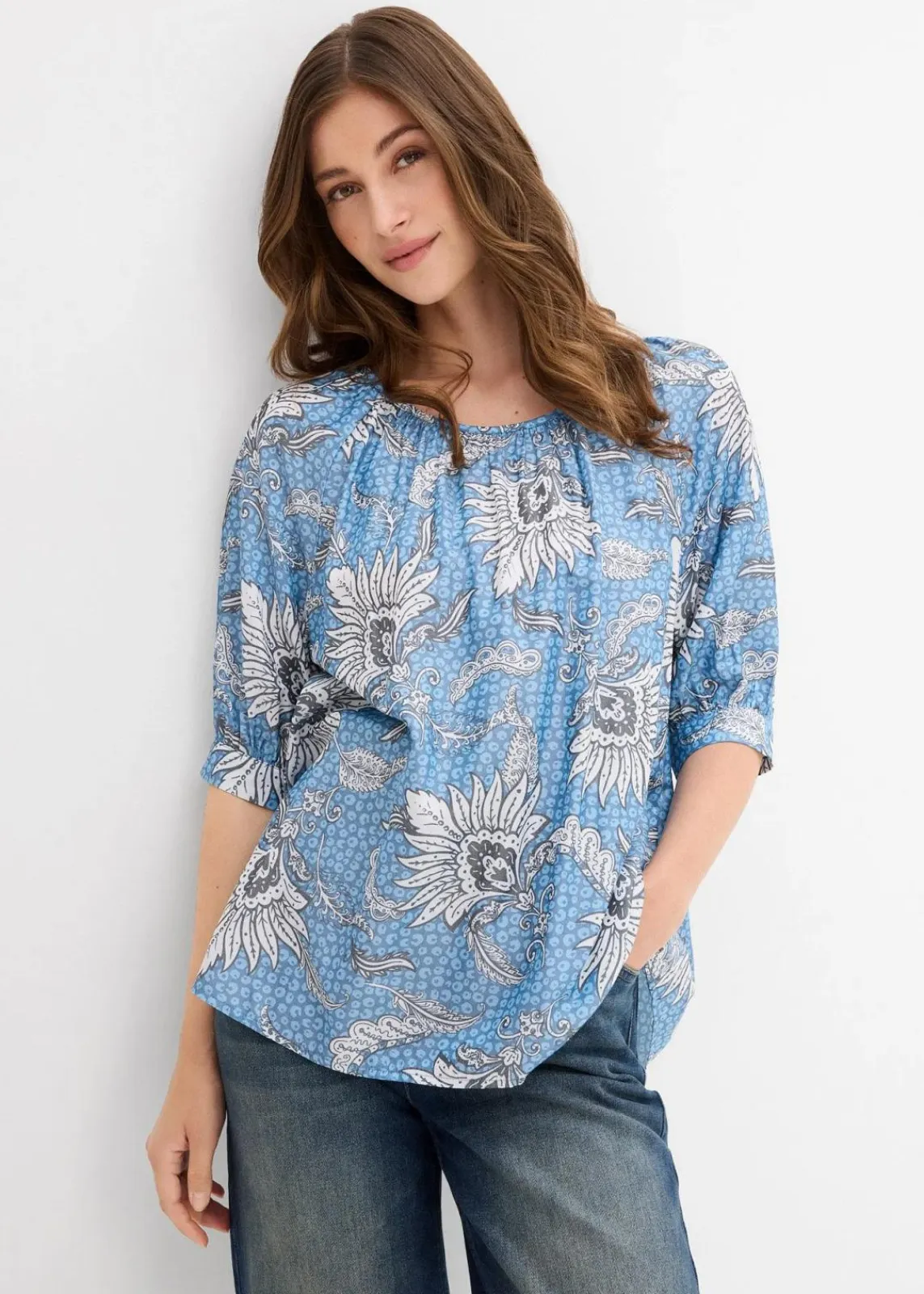 Bluse aus feinem Viskose-Mix|bonprix Discount