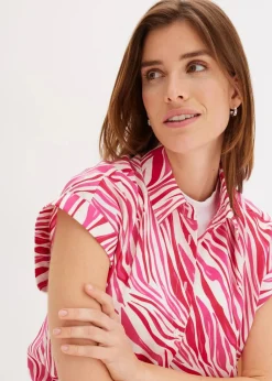 Bluse aus fließendem Satin|bonprix Hot